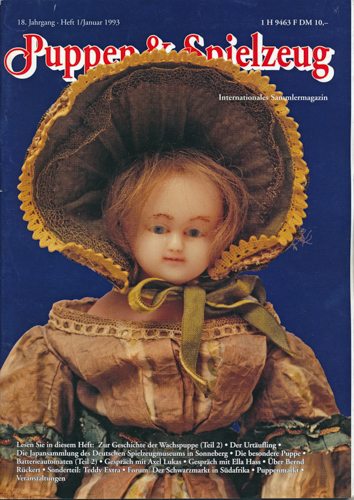   Puppen & Spielzeug. Internationales Sammlermagazin. hier: Heft 1/Januar 1993 (18. Jahrgang). 