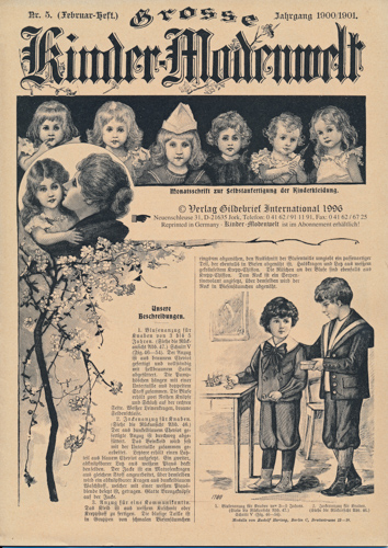   Kinder-Modenwelt. Monatsschrift zur Selbstanfertigung der Kinderkleidung. hier: Heft Nr. 5 / Jahrgang 1900/1901 (Februar-Heft) (Reprint). 