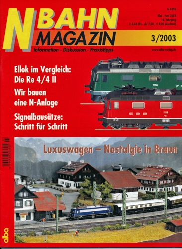   NBahn Magazin Heft 3/2003: Luxuswagen - Nostalgie in braun. 