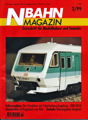   NBahn Magazin Heft 3/99: Fahrzeugbau: Der Pendolino mit Scharfenberg-Kupplung u.a.. 
