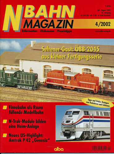   NBahn Magazin Heft 4/2002: Seltener Gast: ÖBB-2045 aus kleiner Fertigungsserie u.a.. 
