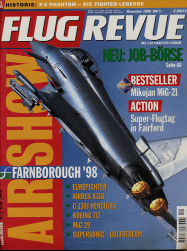   Flug Revue. Flugwelt International. hier: Heft 11/98. 