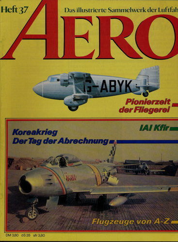   AERO. Das illustrierte Sammelwerk der Luftfahrt. hier: Heft 37. 