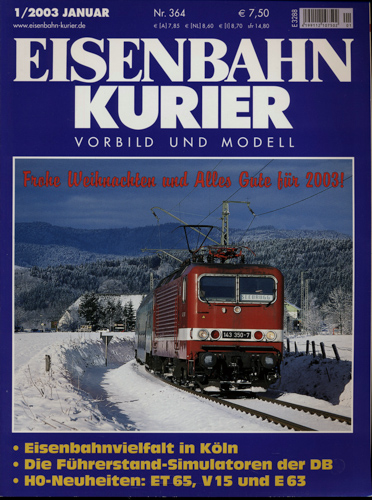   Eisenbahn-Kurier Heft Nr. 364 (1/2003 Januar). 