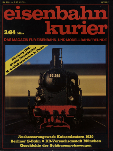   Eisenbahn-Kurier Heft Nr. 3/84 (März 1984). 
