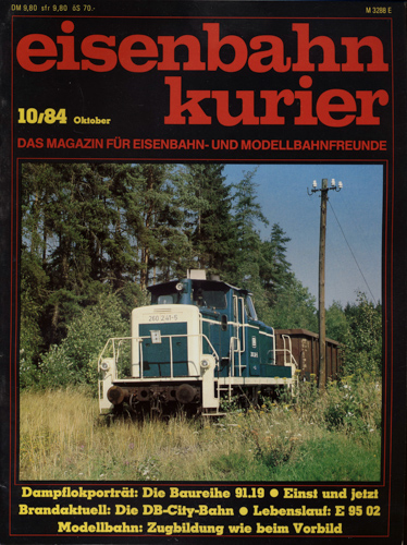  Eisenbahn-Kurier Heft Nr. 10/84 (Oktober 1984). 