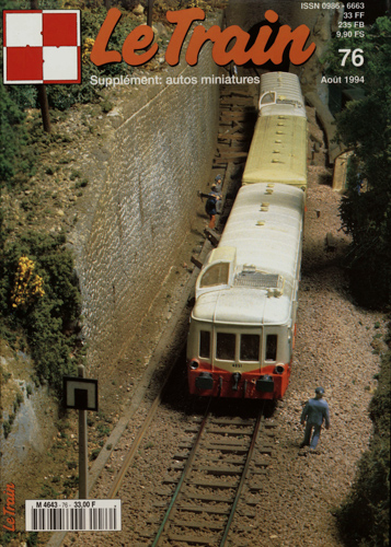  Le Train (supplément: autos miniatures) no. 76 (Août 1994). 