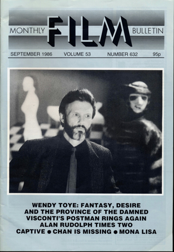   Monthly Film Bulletin No. 632 / September 1986 (vol. 53). 
