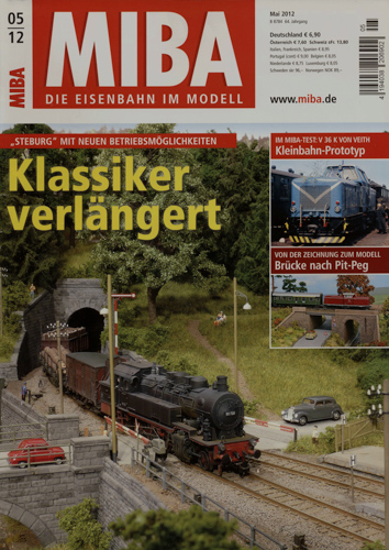   MIBA. Die Eisenbahn im Modell Heft 5/2012: Klassiker verlängert. 'Steburg' mit neuen Betriebsmöglichkeiten. 