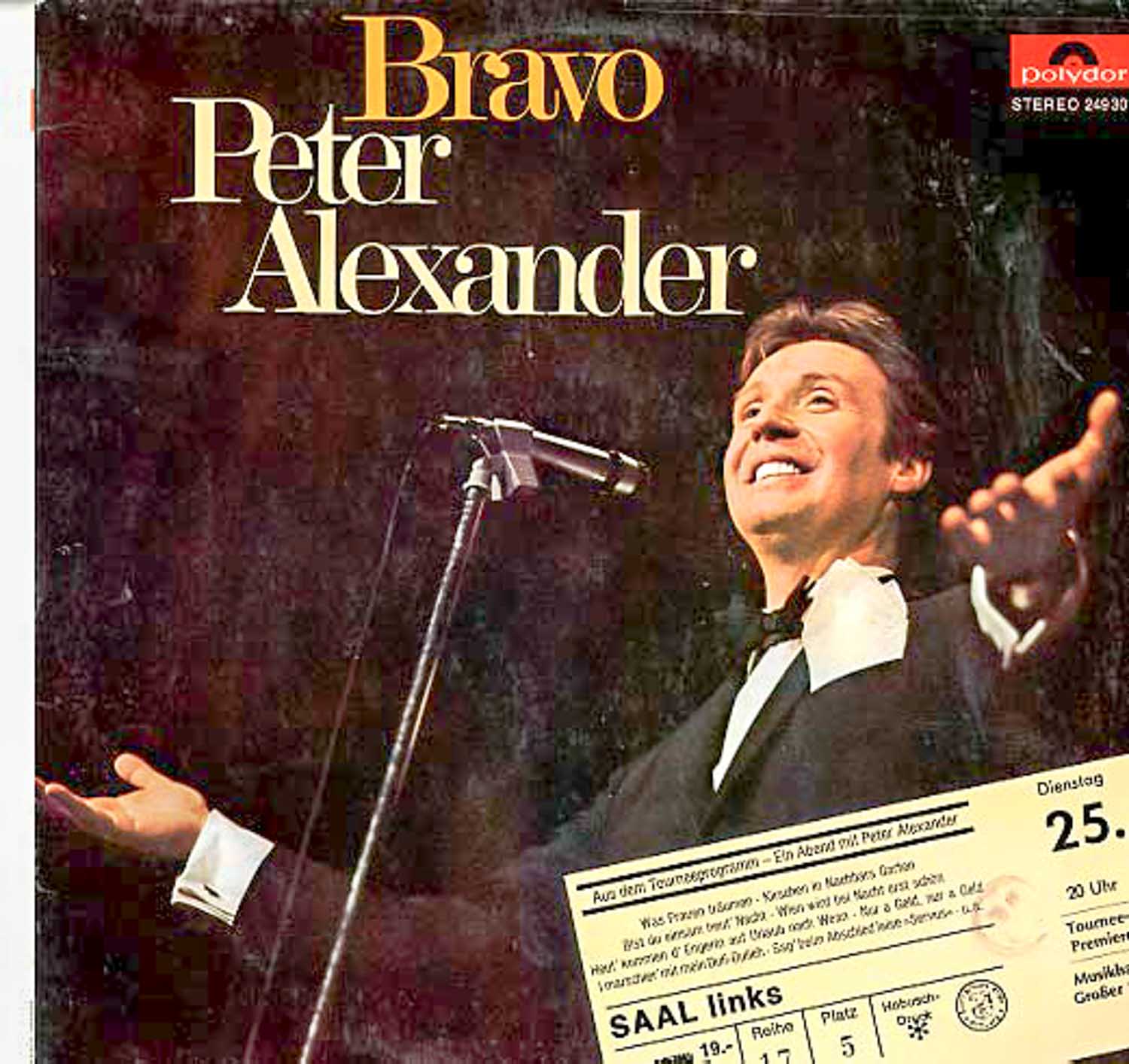 Peter Alexander  Bravo Peter Alexander (249 301)  *LP 12'' (Vinyl)*. 