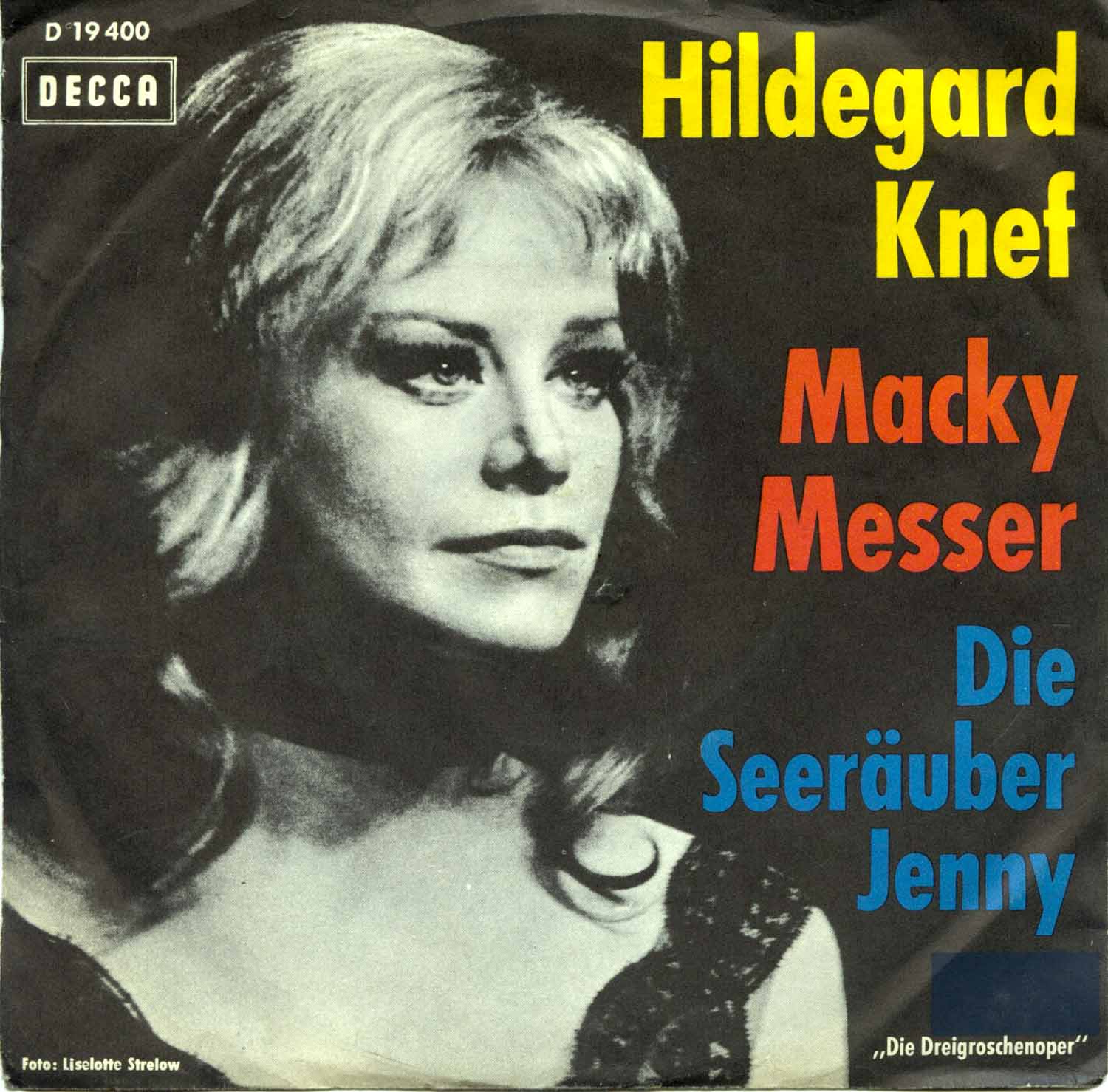 Hildegard Knef  Macky Messer / Die Seeräuber Jenny (D 19 400)  *Single 7'' (Vinyl)*. 