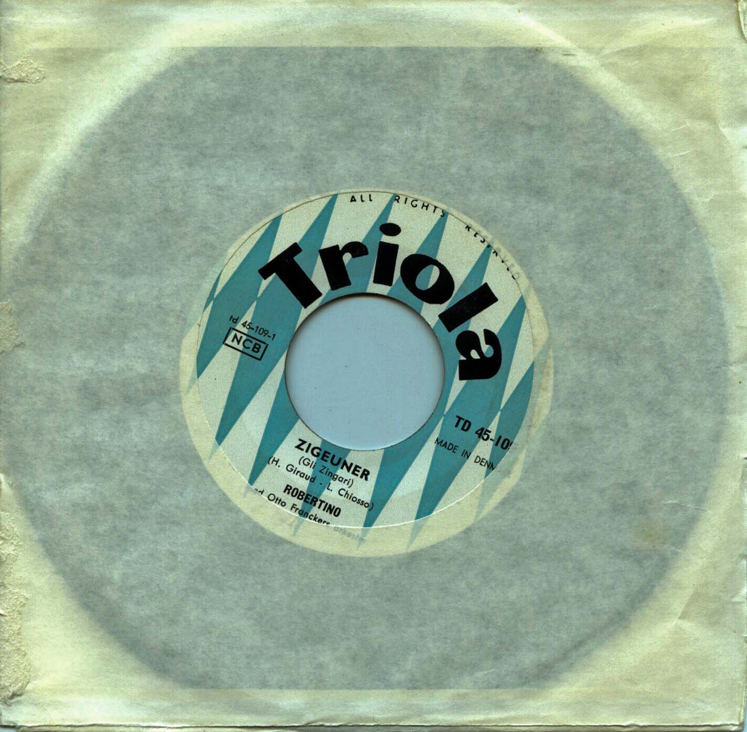 Robertino  Zigeuner / Luna Rossa (TD 45-109)  *Single 7'' (Vinyl)*. 