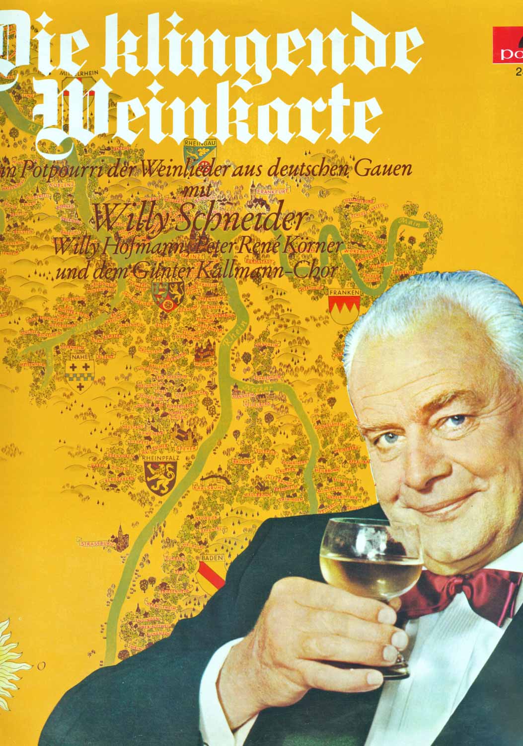 Willy Schneider, Willy Hofmann, René Körner, Günter Kallmann Chor  Die klingende Weinkarte (237 453)  *LP 12'' (Vinyl)*. 