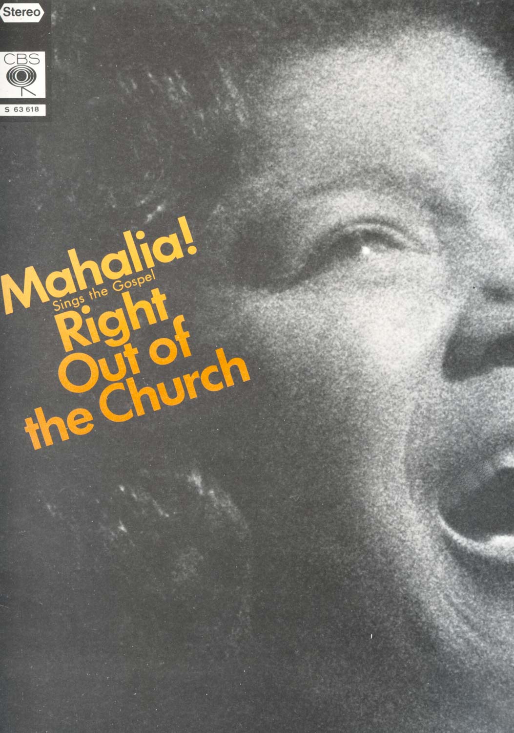 Mahalia Jackson  Mahalia! Sings the Gospel Right out of the Church (S 63 618)  *LP 12'' (Vinyl)*. 