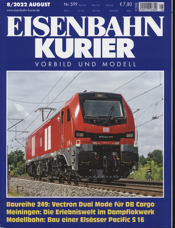   Eisenbahn-Kurier. Modell und Vorbild. hier: Heft Nr. 599 (8/2022 August). 