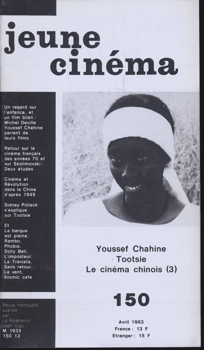   jeune cinéma no. 150 (Avril 1983): Youssef Chahine, Tootsie, Le cinéma chinois (3). 