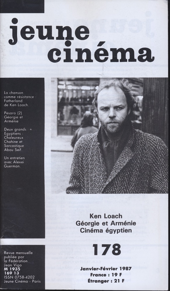   jeune cinéma no. 178 (Janvier-Février 1987): Ken Loach, Géorgie et Arménie, Cinéma égyptien. 