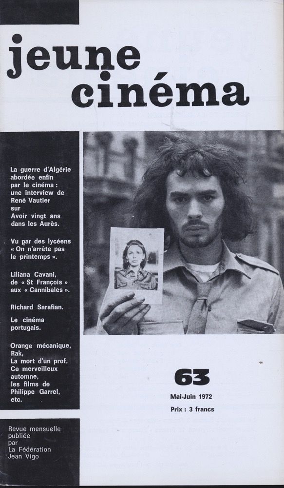   jeune cinéma no. 63 (Mai-Juin 1972). 