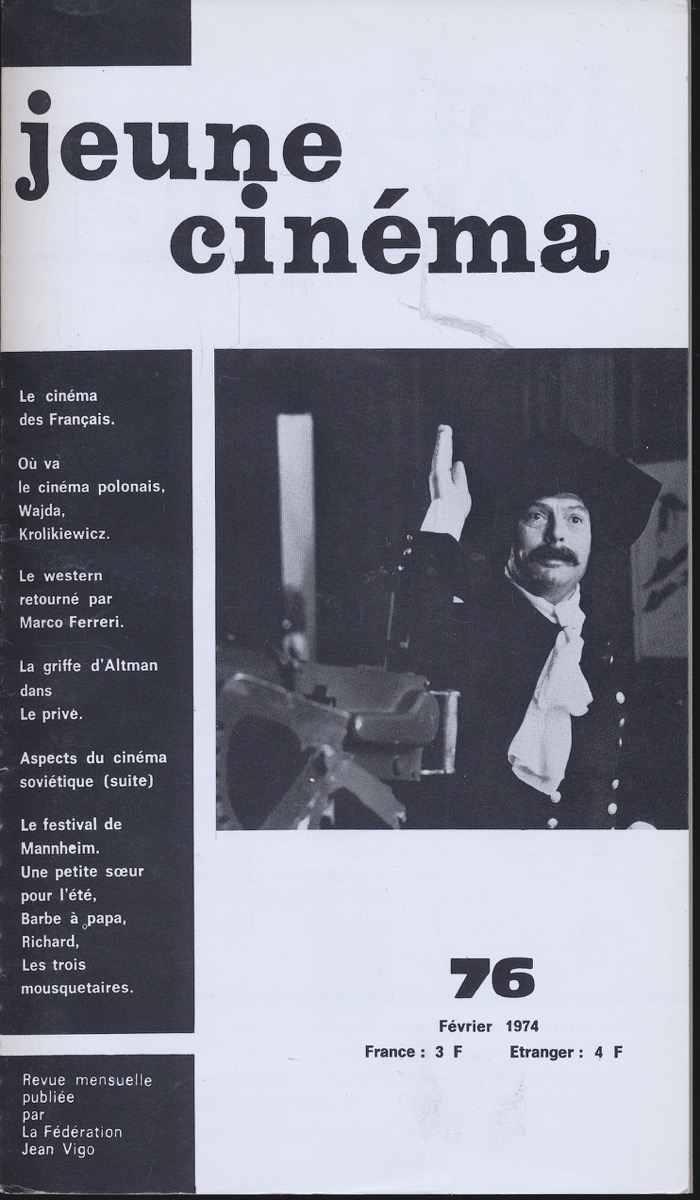   jeune cinéma no. 76 (Février 1974). 