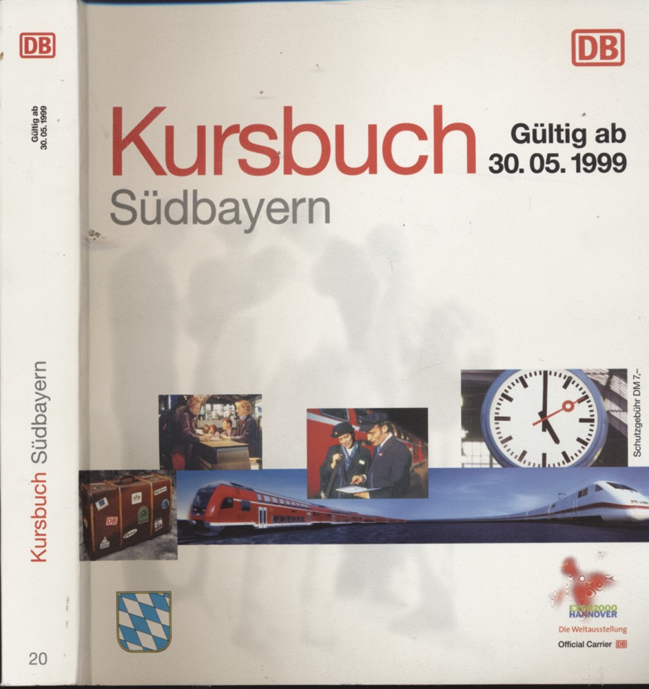 DEUTSCHE BAHN (Hrg.)  Kursbuch Südbayern 1999, gültig vom 30.05.1999. 