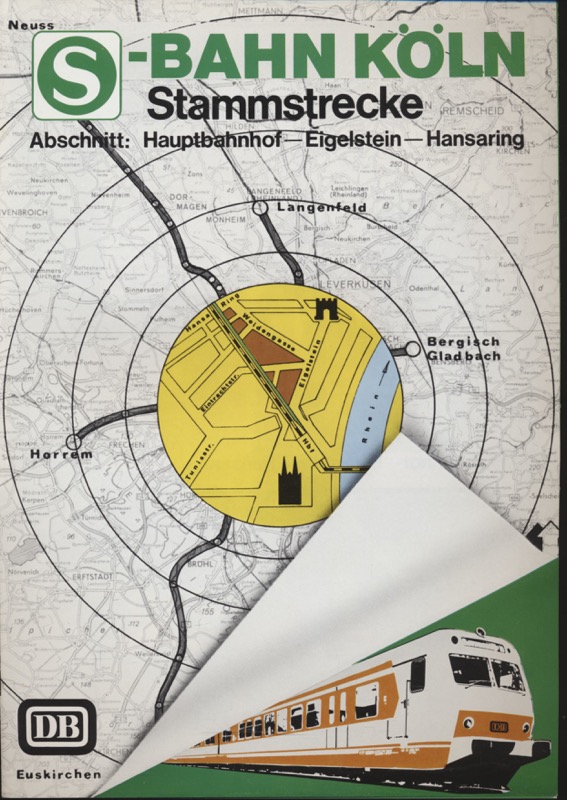 Deutsche Bundesbahn (Hrg.)  S-Bahn Köln. Stammstrecke Abschnitt: Hauptbahnhof - Eigelstein - Hansaring. 