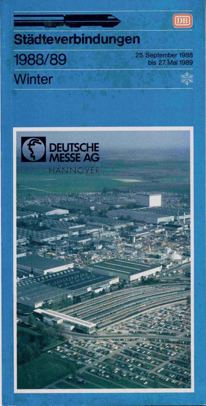 Deutsche Bundesbahn (Hrg.)  Deutsche Bundesbahn Städteverbindungen Winter 1988/89. 