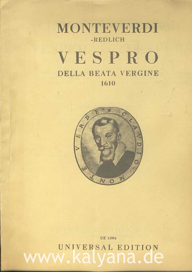 Monteverdi, Claudio:  Vesper von 1610 - Verspers of 1610. Klavierauszug mit Gesang - Vocal Score. 