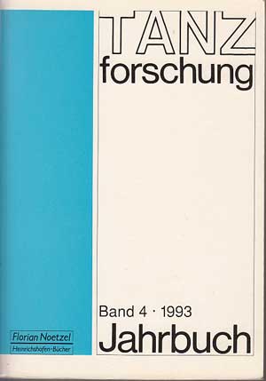 Artus, Hans-Gerd:  Jahrbuch Tanzforschung. Band 4. 