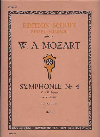 Pauer, M.:  W. A. Mozart. Symphonie Nr. 4. 