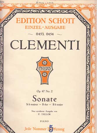   Sonatinen, Sonaten, Leichte Klassiker-Schule von Clementi, Hadyn, Weber für Klavier. 