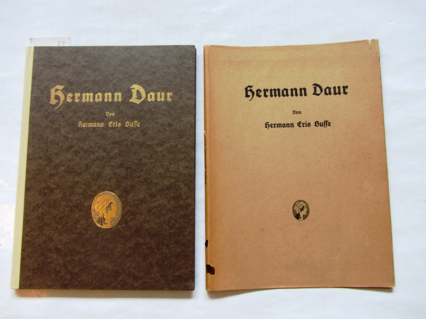 Busse, Hermann Eris:  Hermann Daur. Mit Verzeichnis der nachweisbaren Werke. 