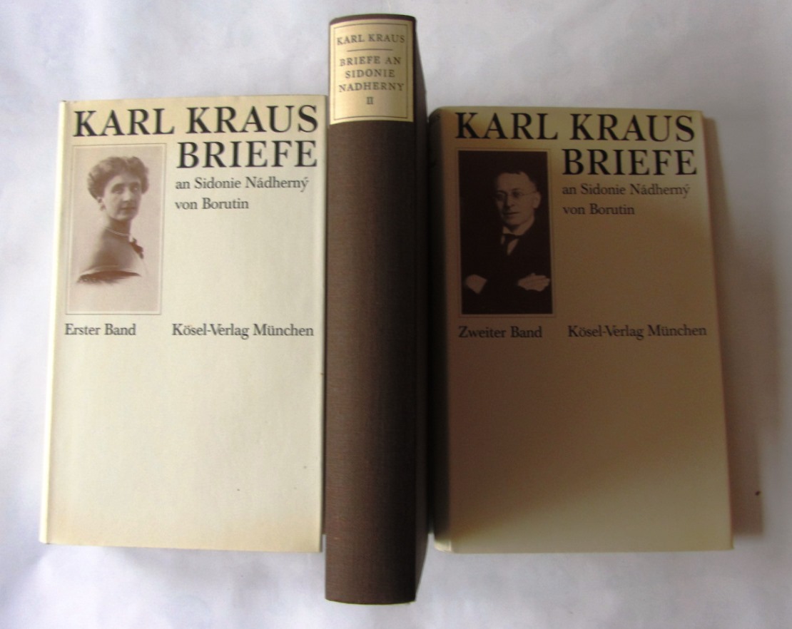 Kraus, Karl:  Briefe an Sidonie Nadherny von Borutin. 2 Bände. 