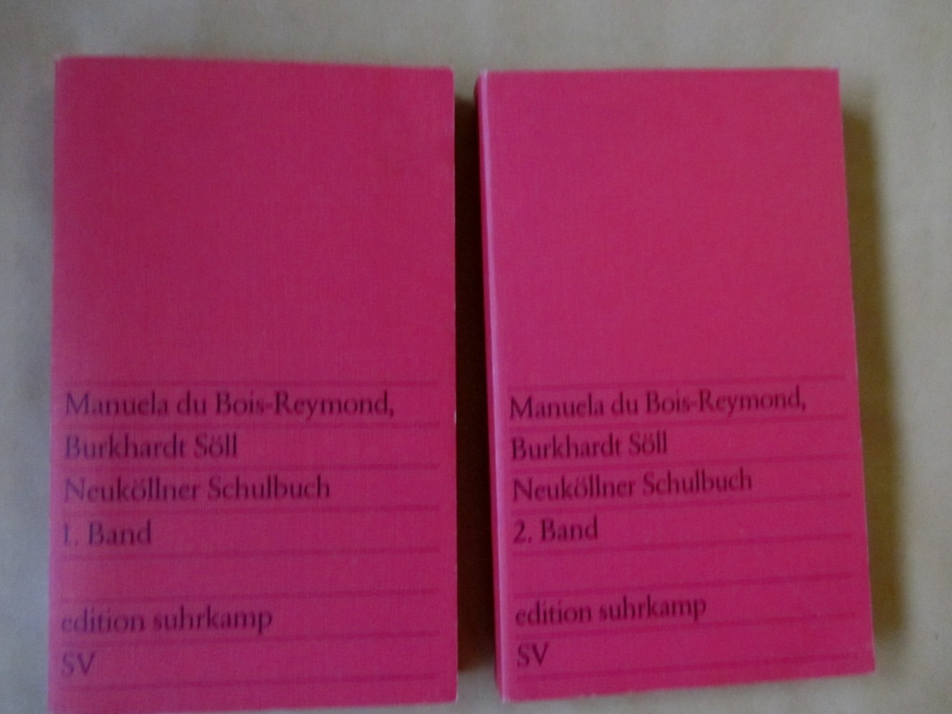 Bois-Reymond, Manuela du und Burkhardt Söll:  Neuköllner Schulbuch. 2 Bände. ("edition suhrkamp", 681) 