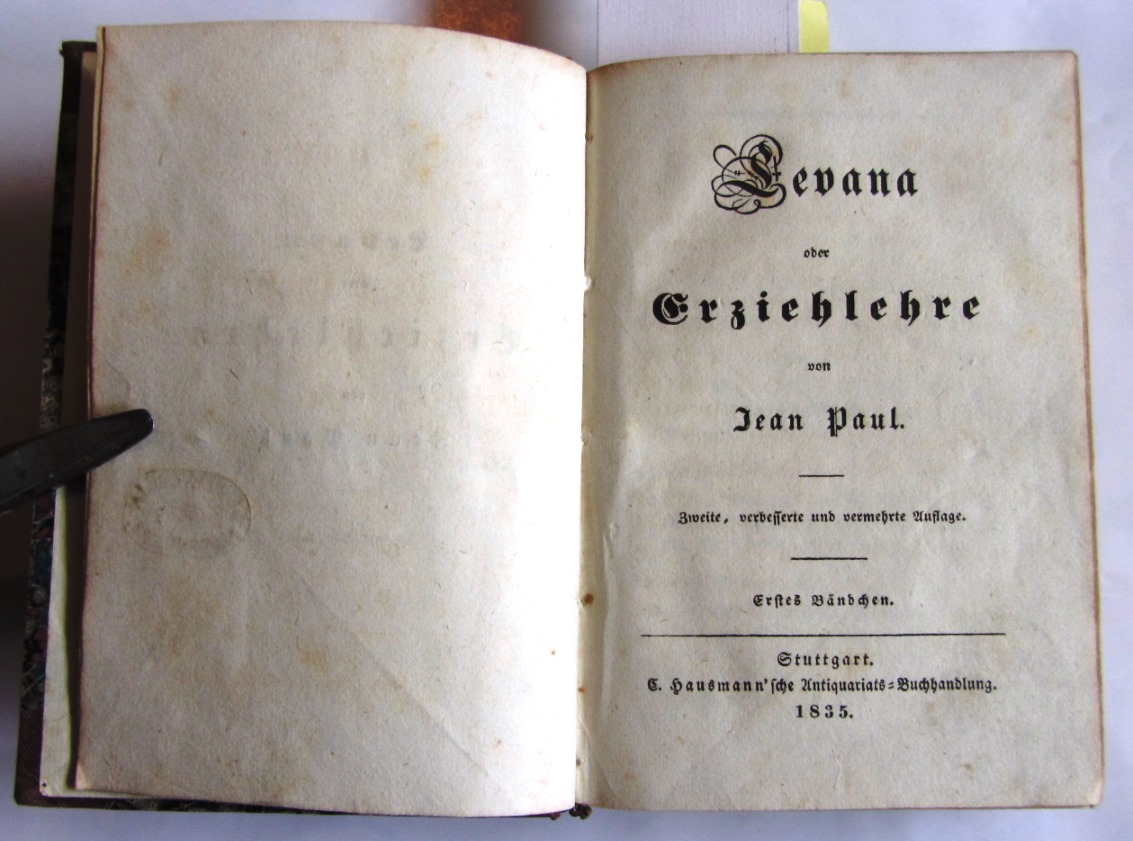 Jean Paul:  Levana oder Erziehlehre. 3 Bände (in 1 Band). 