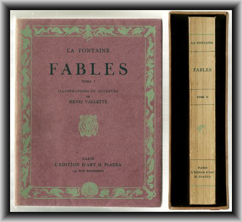 Fontaine, Jean de la  Fables. Illustrations en couleurs de Henri Vallette. 