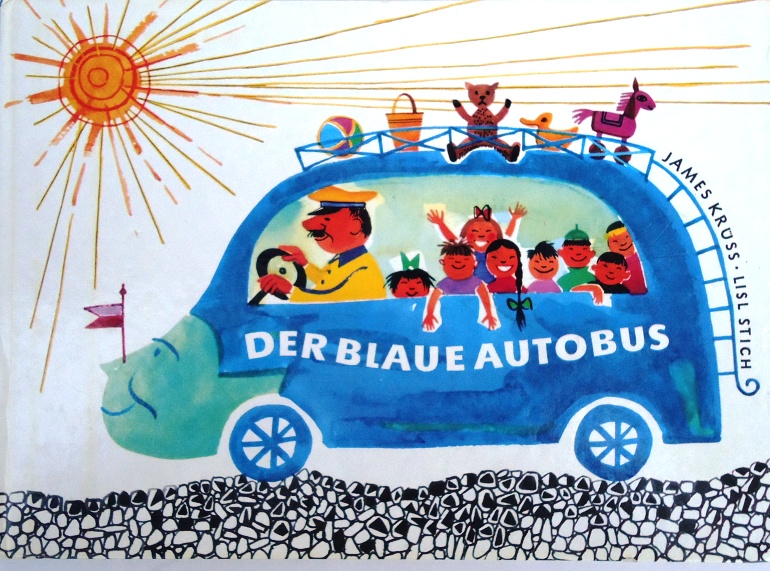 Krüss, James / Stich, Lisl  Der blaue Autobus. Ein lustiges Bilderbuch vom blauen Autobus und dem schwarzen Pudel Ottokar. 10. Aufl. 