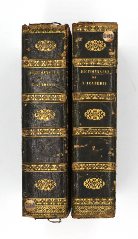   Dictionnaire de l'Académie. Wörterbuch der Französischen Academie mit deutscher Uebersetzung. Nach der neuesten Original-Ausgabe bearbeitet. 2 Bände. 