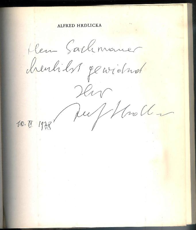 Hrdlicka, Alfred / Sotriffer, Kristian  WIDMUNGSEXEMPLAR - Alfred Hrdlicka. Randolectil. Mit einem Werkkatalog sämtlicher Radierungen 1947 bis 1968. 