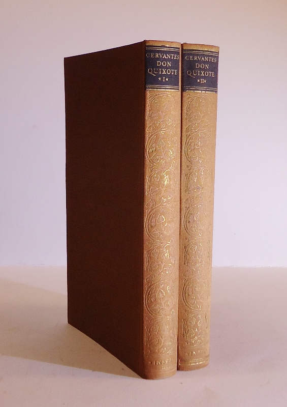 Cervantes Saavedra, Miguel de  Der scharfsinnige Ritter Don Quixote von der Mancha. Vollständige deutsche Ausgabe in 2 Bänden unter Benutzung der anonymen Ausgabe von 1837, besorgt von Konrad Thorer. 19. bis 23. Tausend. Dünndruckausgabe. 