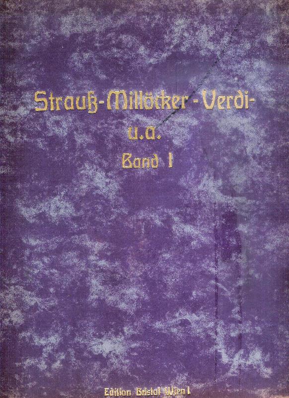 Musiknoten für Klavier (Sammelband) -  Strauß - Millöcker - Verdi u.a. Band I. 