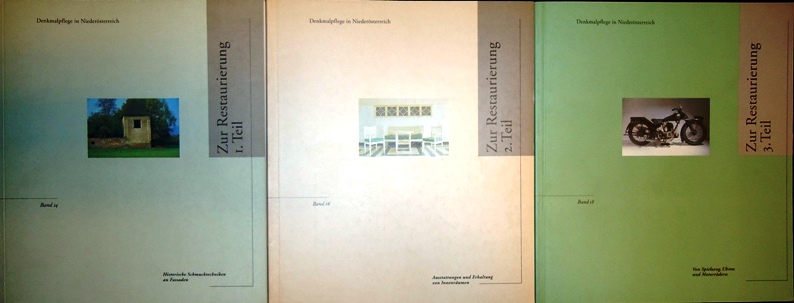 Denkmalpflege in Niederösterreich -  Zur Restaurierung. 3 Bände. Komplett. 