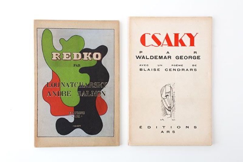 EDITIONS "ARS" - 2 Volumes  1. Salmon, Andre: Clément Redko. - 2. George, Waldemar: [Joseph] Csaky. Avec in poème de Blaise Cendrars. 