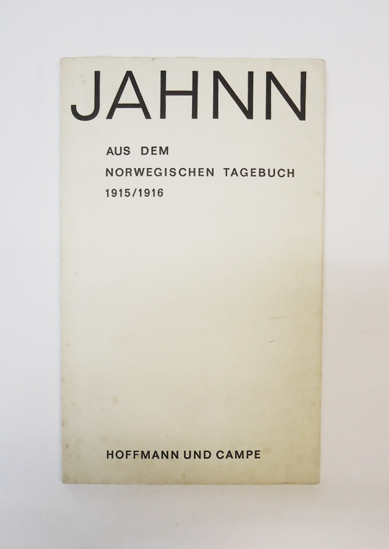 Jahnn, Hans Henny  Aus dem Norwegischen Tagebuch 1915/1916. 