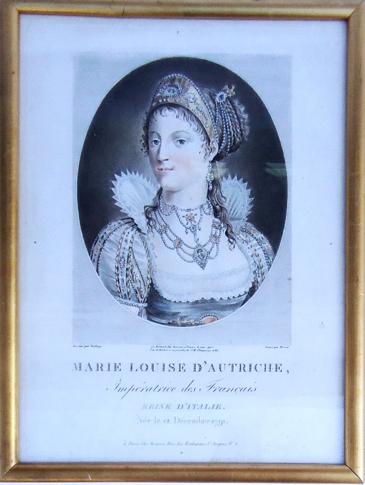 Morret, Jean Baptiste  Marie Louise d´Autriche, Imperatrice des Francais. Dessiné par Vexberg. Gravé par Morret. Farbstich. 