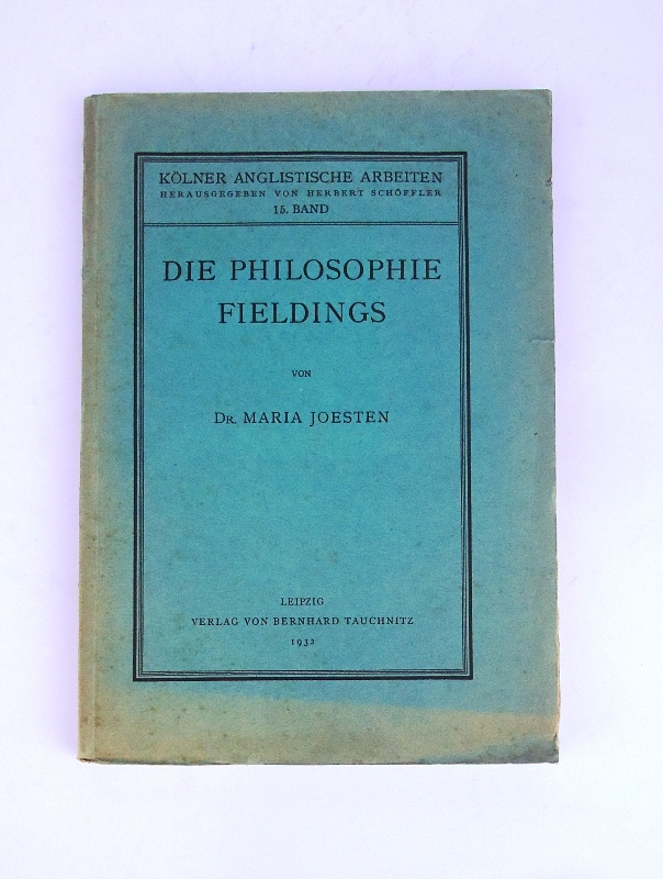 Joesten, Maria  Die Philosophie Fieldings. 