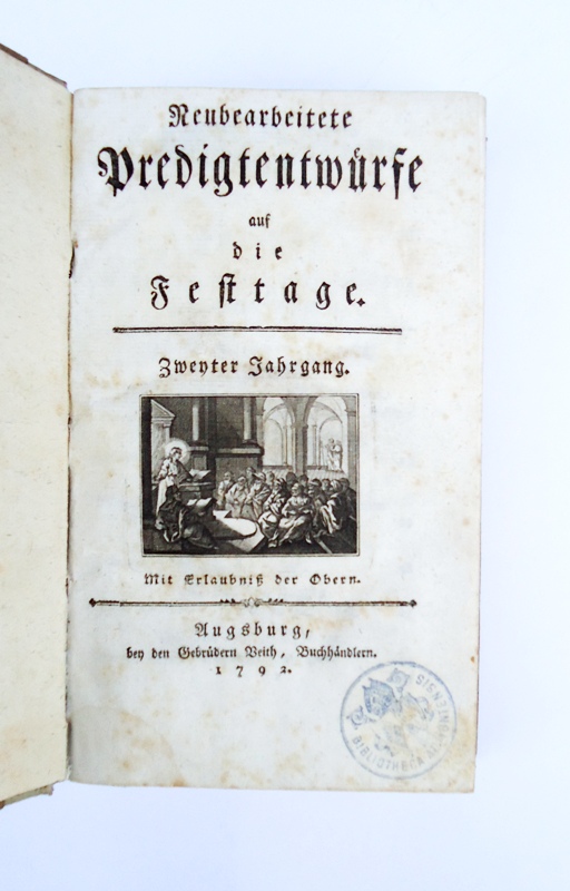 Predigten 1792 -  Neubearbeitete Predigtentwürfe auf alle Festtage. Zweyter Jahrgang. 