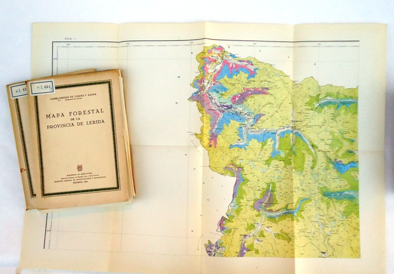 Lerida - 2 Volumes  1. Mapa forestal de la provincia de Lérida (8 mapas). - 2. Memoria adjunta al mapa forestal de la provincia de Lérida. 