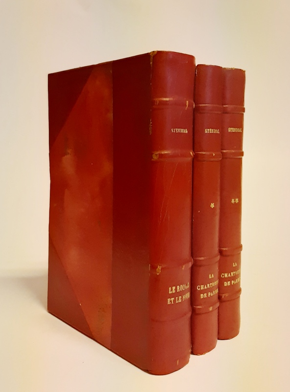 Standhal  3 Vol. DEMI CUIR / 3 HALBLEDERBÄNDE - 1. Le Rouge et Le Noir. - 2. La Chartreuse de Parme I. - 3. La Chartreuse de Parme II. 