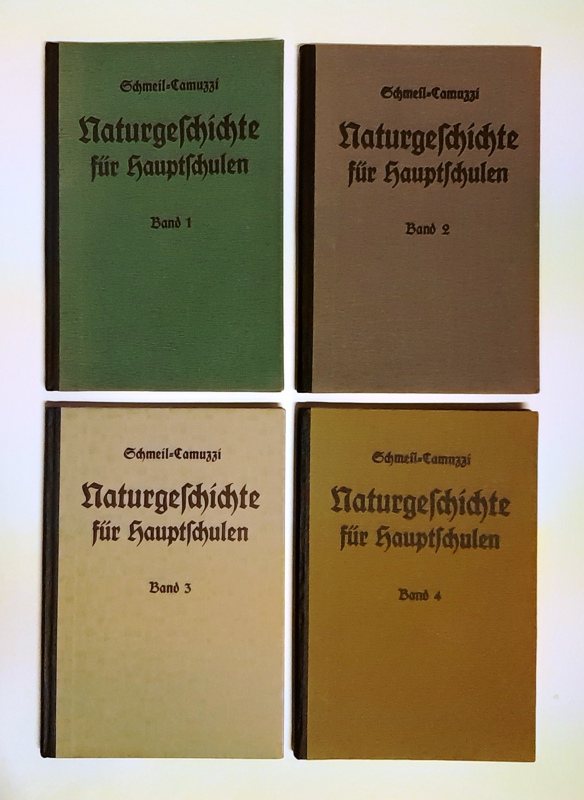 Camuzzi, M. (Bearb.)  Schmeils Naturgeschichte für Hauptschulen von vier Teilen. Komplett in 4 Bänden (1. bis 4. Klasse). 