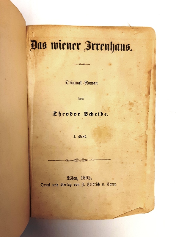 Scheibe, Theodor  Das wiener Irrenhaus. Original-Roman. 1. Band (von 2). 